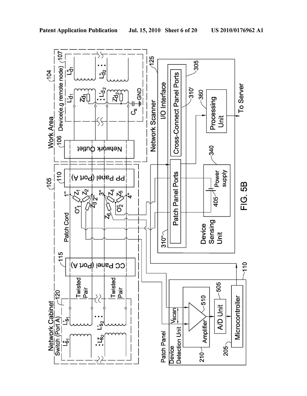 CABLING SYSTEM AND METHOD FOR MONITORING AND MANAGING PHYSICALLY CONNECTED DEVICES OVER A DATA NETWORK - diagram, schematic, and image 07