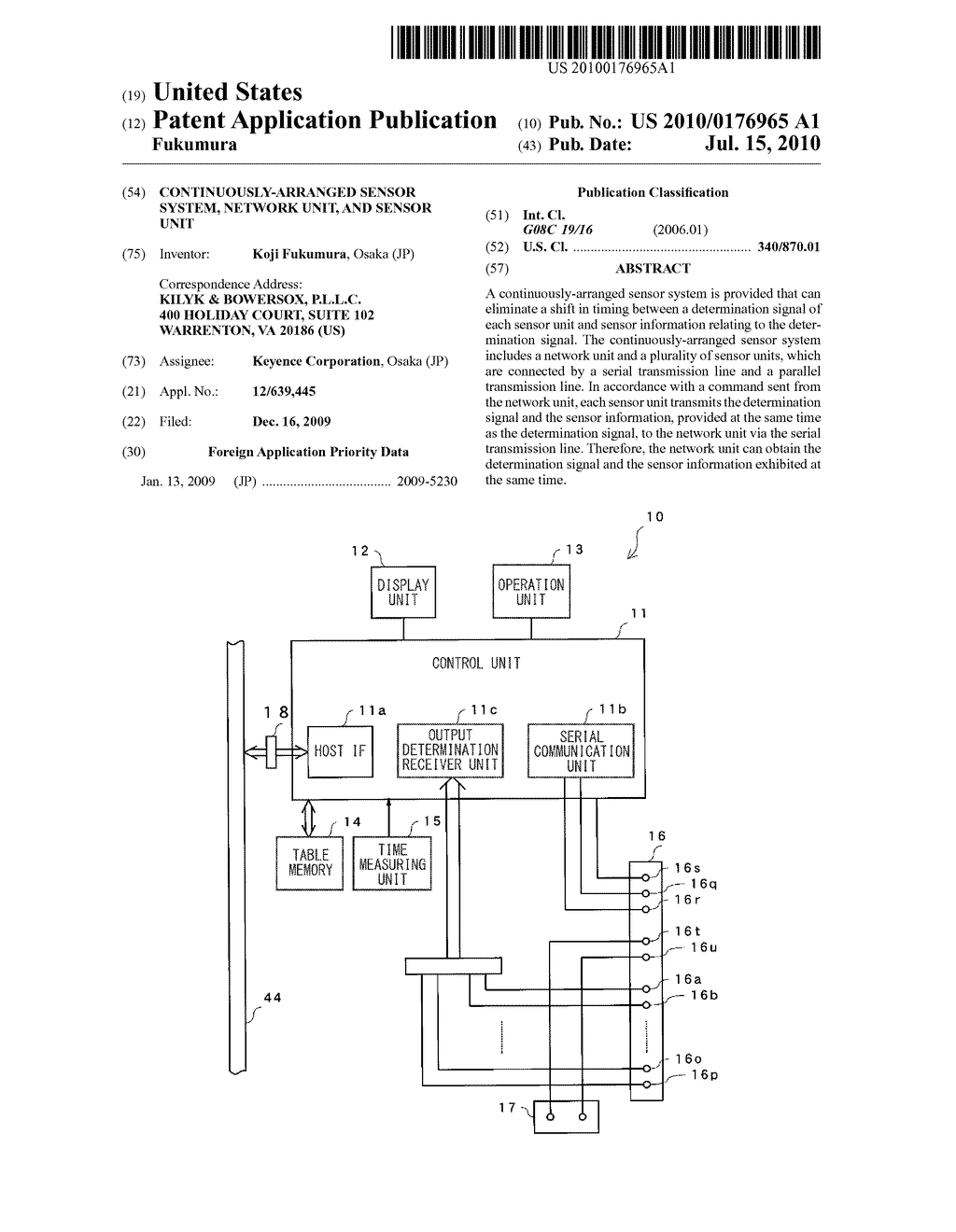 Continuously-Arranged Sensor System, Network Unit, and Sensor Unit - diagram, schematic, and image 01