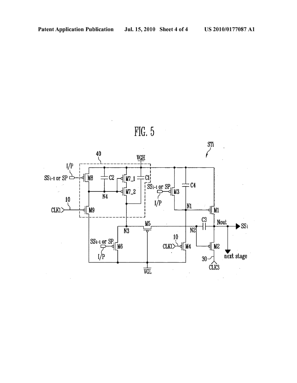 SHIFT REGISTER AND ORGANIC LIGHT EMITTING DISPLAY DEVICE USING THE SAME - diagram, schematic, and image 05