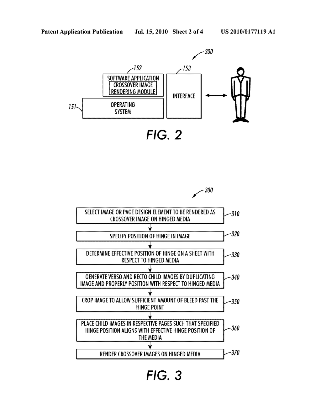 METHOD AND SYSTEM FOR RENDERING CROSSOVER IMAGES ON HINGED MEDIA - diagram, schematic, and image 03