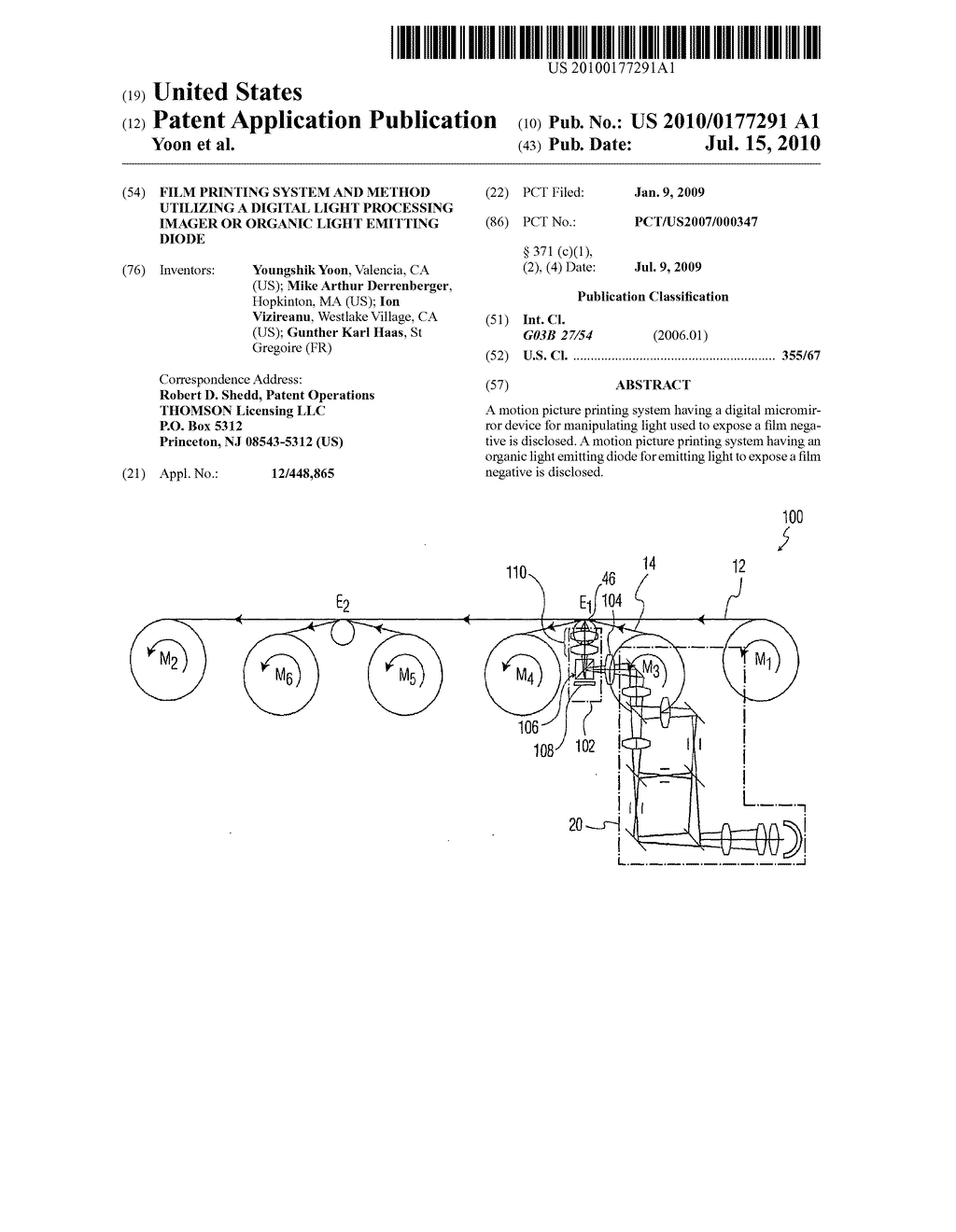 FILM PRINTING SYSTEM AND METHOD UTILIZING A DIGITAL LIGHT PROCESSING IMAGER OR ORGANIC LIGHT EMITTING DIODE - diagram, schematic, and image 01