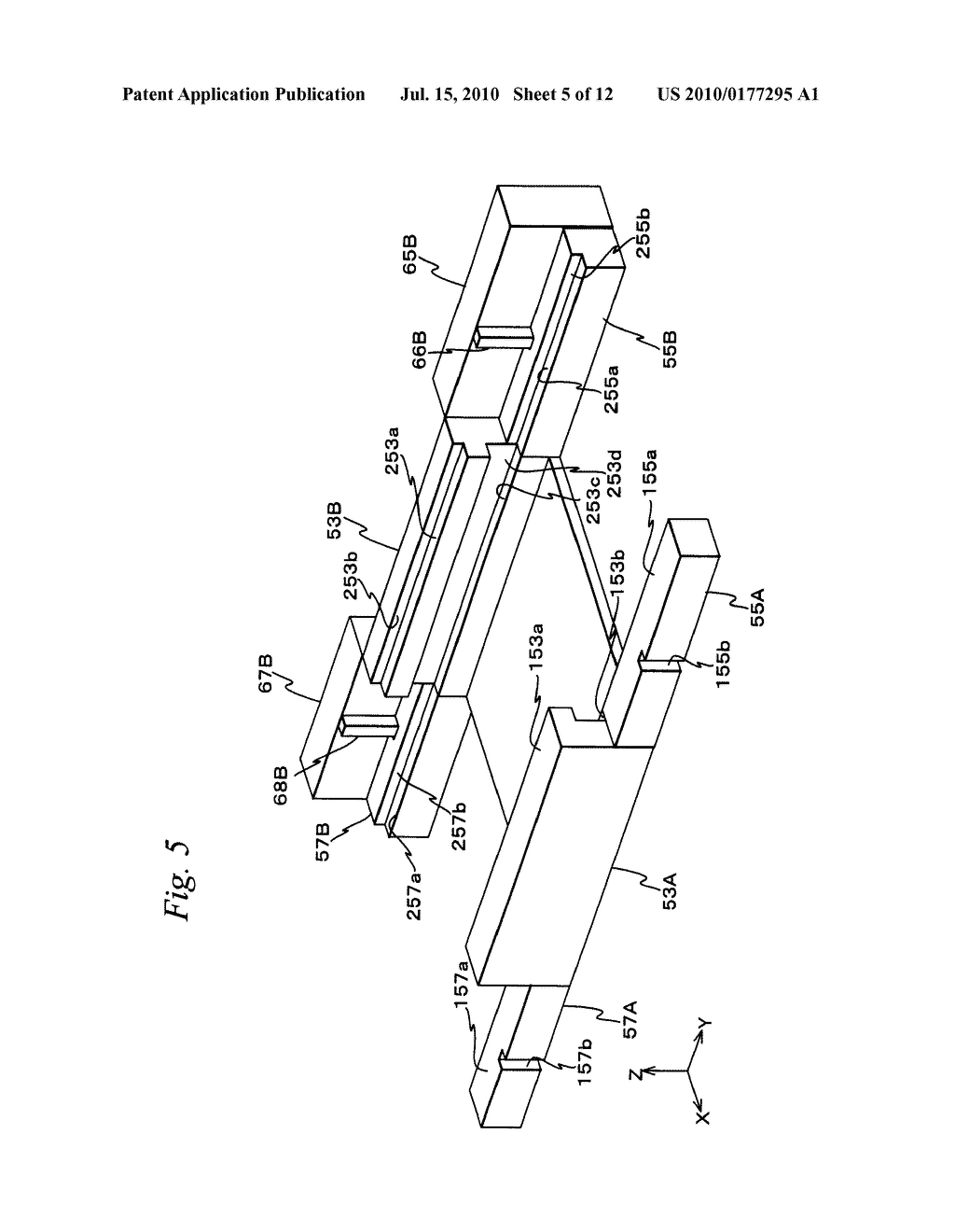 EXPOSURE METHOD AND EXPOSURE APPARATUS, STAGE UNIT, AND DEVICE MANUFACTURING METHOD HAVING TWO SUBSTRATE STAGES WITH ONE STAGE TEMPORARILY POSITIONED BELOW OTHER STAGE - diagram, schematic, and image 06