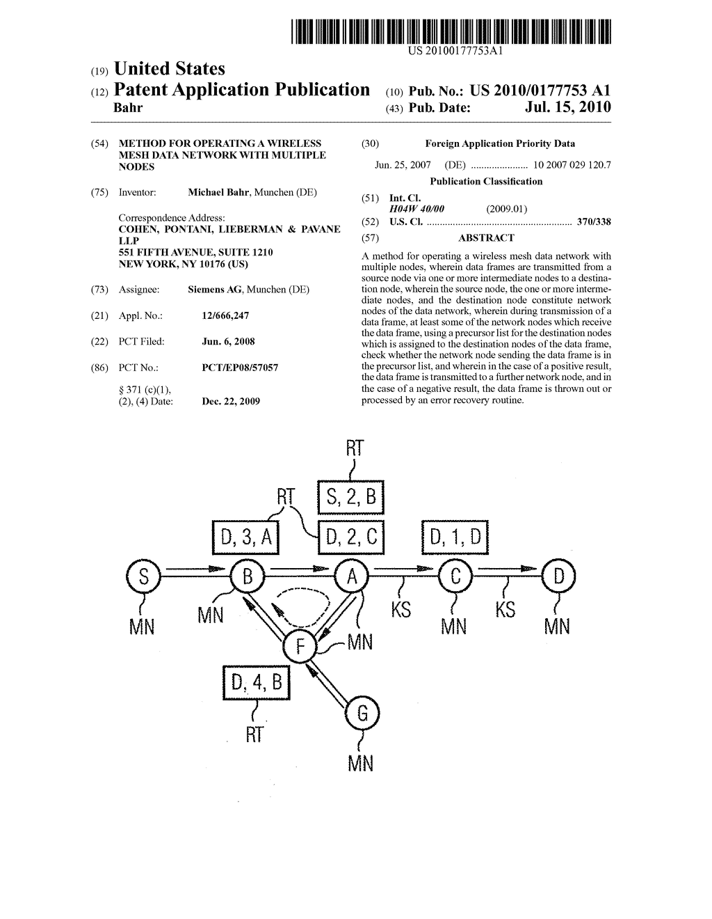 Method for Operating a Wireless Mesh Data Network with Multiple Nodes - diagram, schematic, and image 01