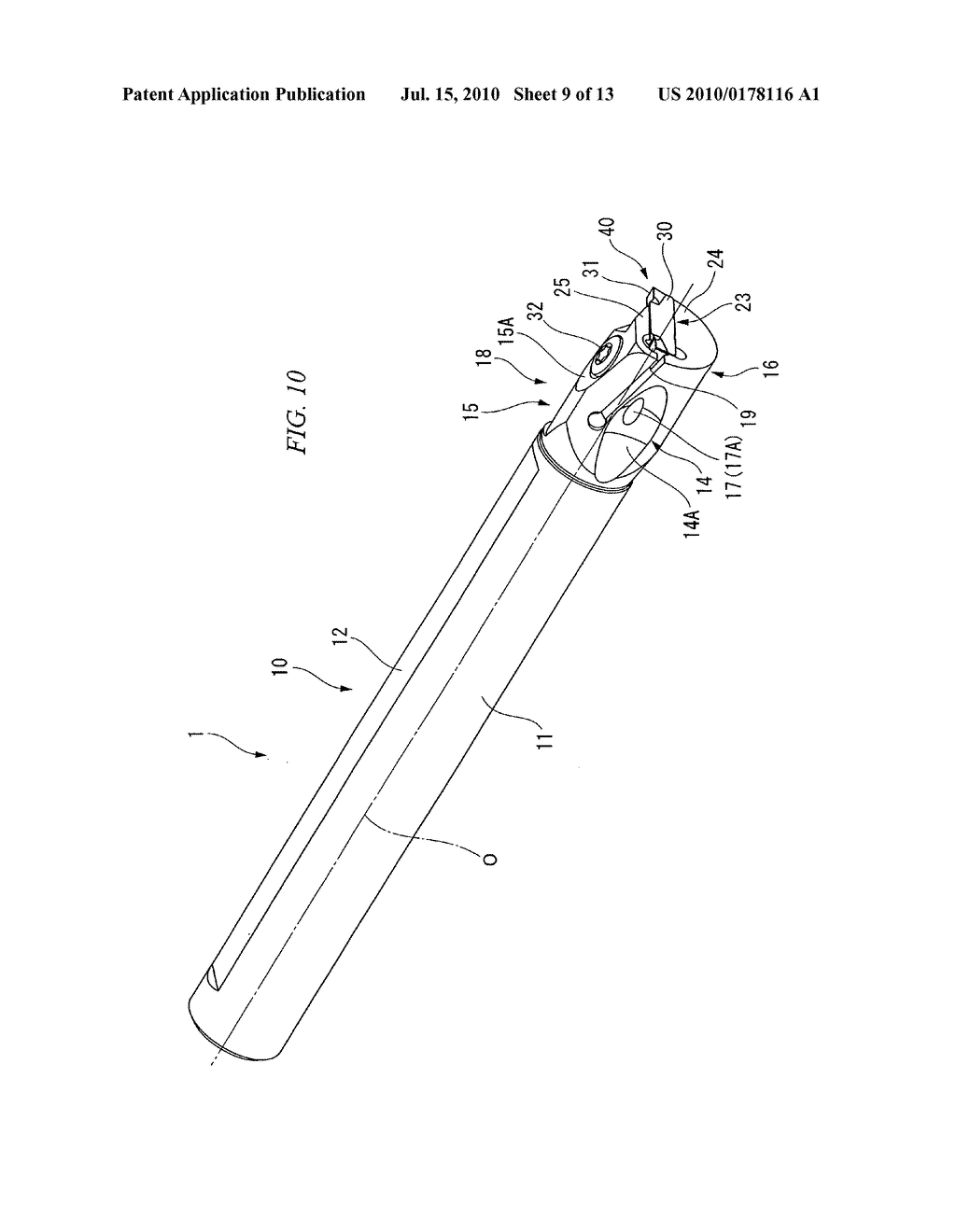 Cutting tool for machining inner surface of hole, and method for cutting the same - diagram, schematic, and image 10