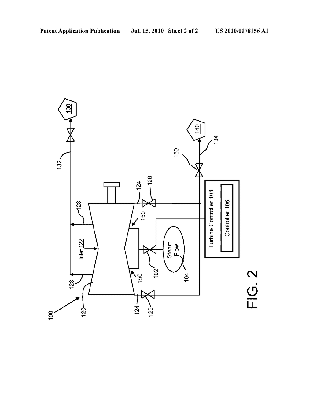 STEAM TURBINE HAVING EXHAUST ENTHALPIC CONDITION CONTROL AND RELATED METHOD - diagram, schematic, and image 03