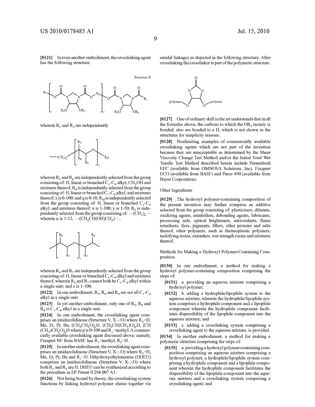 POLYMERIC STRUCTURES COMPRISING A HYDROPHILE/LIPOPHILE SYSTEM - diagram, schematic, and image 14