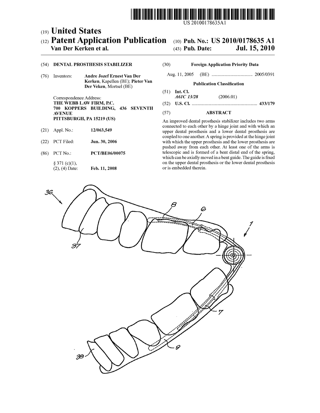 Dental Prosthesis Stabilizer - diagram, schematic, and image 01