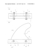 FIN ATTACHMENT STRUCTURE AND FIN diagram and image