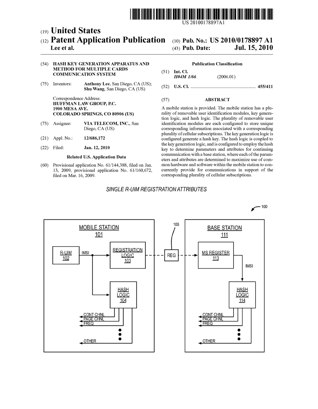 HASH KEY GENERATION APPARATUS AND METHOD FOR MULTIPLE CARDS COMMUNICATION SYSTEM - diagram, schematic, and image 01