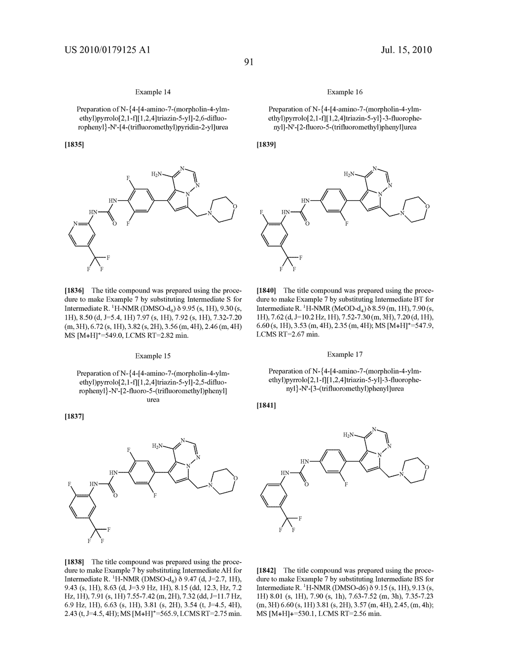 SUBSTITUTED 4-AMINO-PYRROLOTRIAZINE DERIVATIVES USEFUL FOR TREATING HYPER-PROLIFERATIVE DISORDERS AND DISEASES ASSOCIATED WITH ANGIOGENESIS - diagram, schematic, and image 92