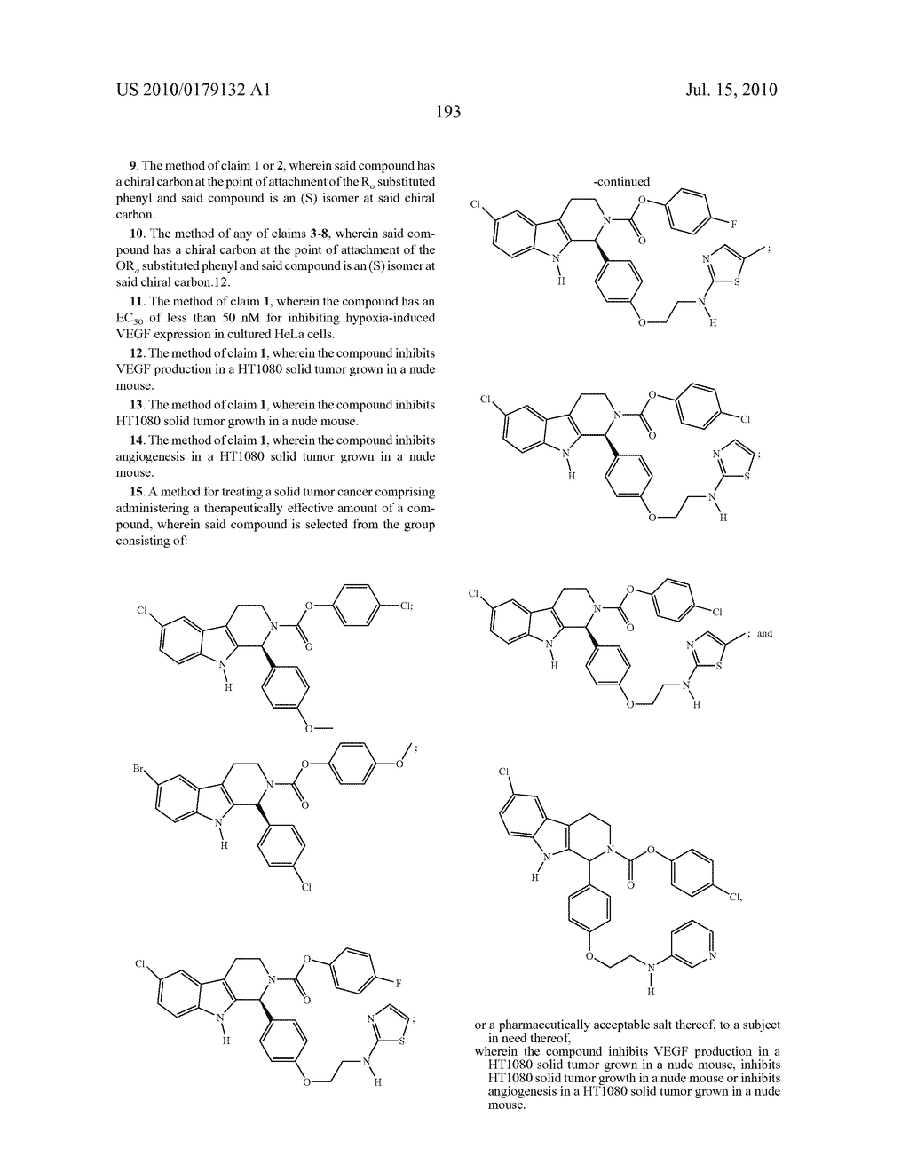 CARBOLINE DERIVATIVES USEFUL IN THE INHIBITION OF ANGIOGENESIS - diagram, schematic, and image 207