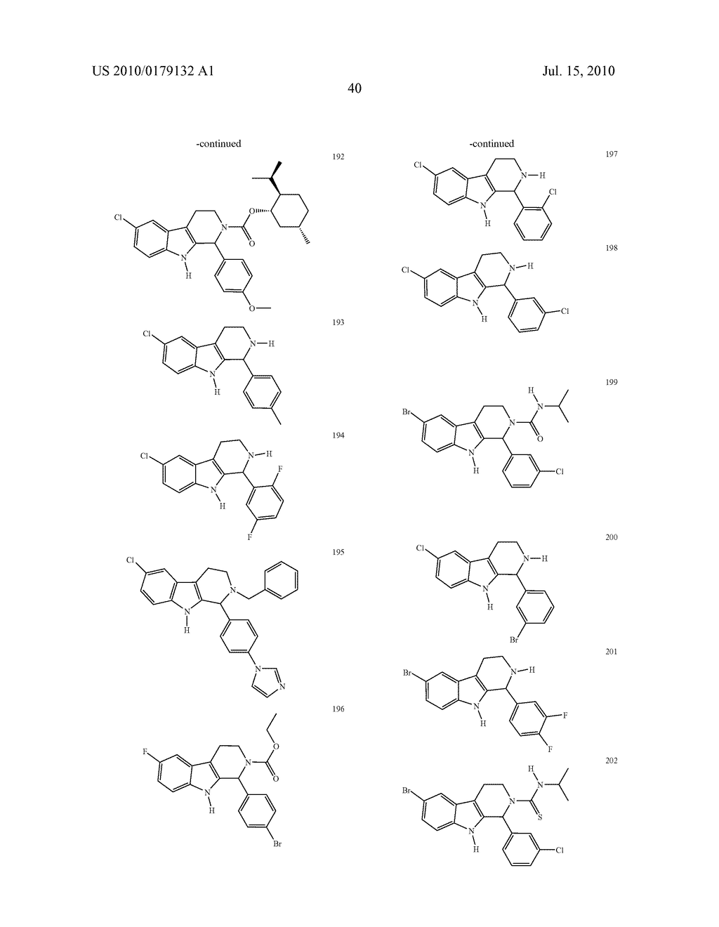 CARBOLINE DERIVATIVES USEFUL IN THE INHIBITION OF ANGIOGENESIS - diagram, schematic, and image 54