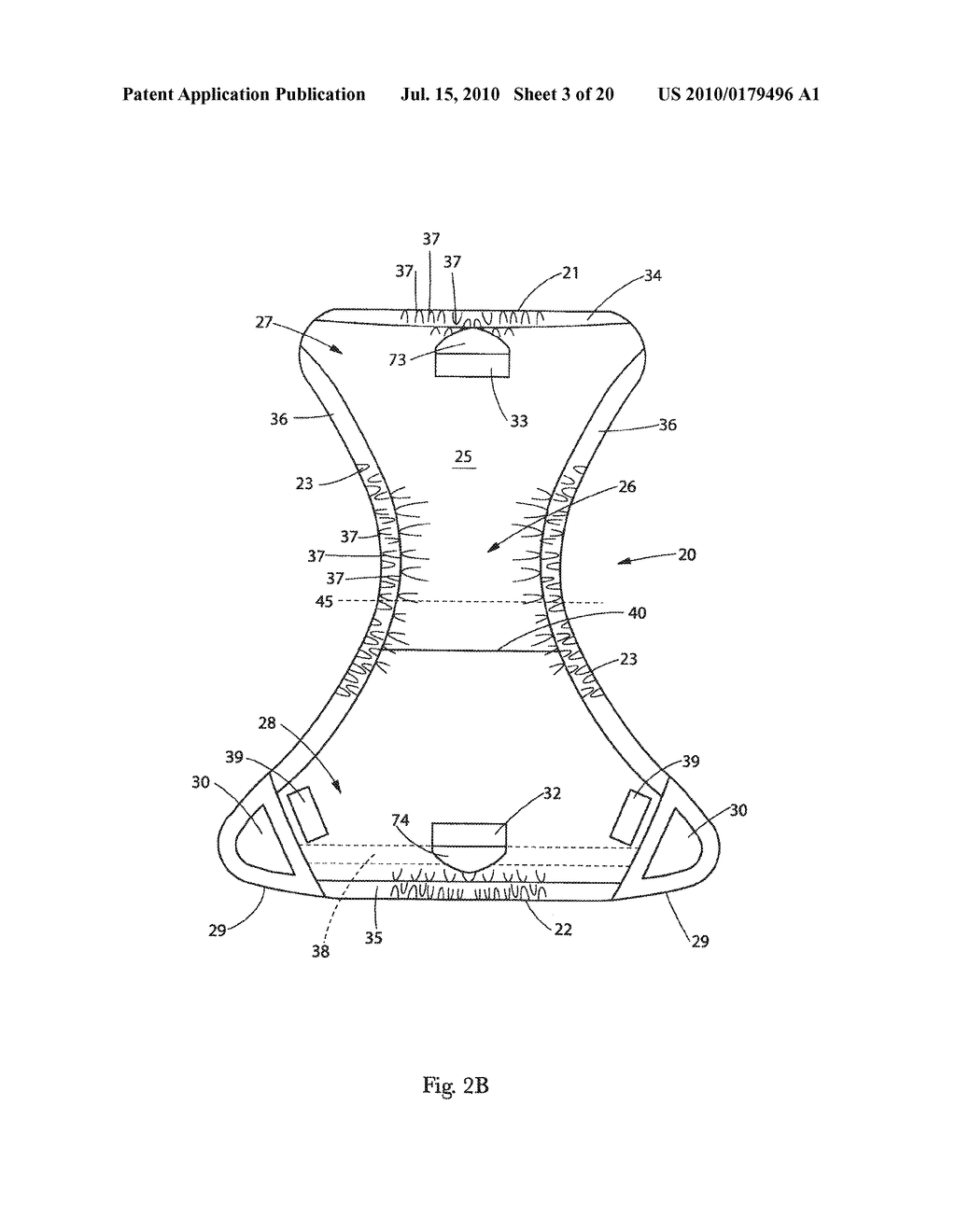 Disposable Absorbent Insert for Two-Piece Wearable Absorbent Article - diagram, schematic, and image 04