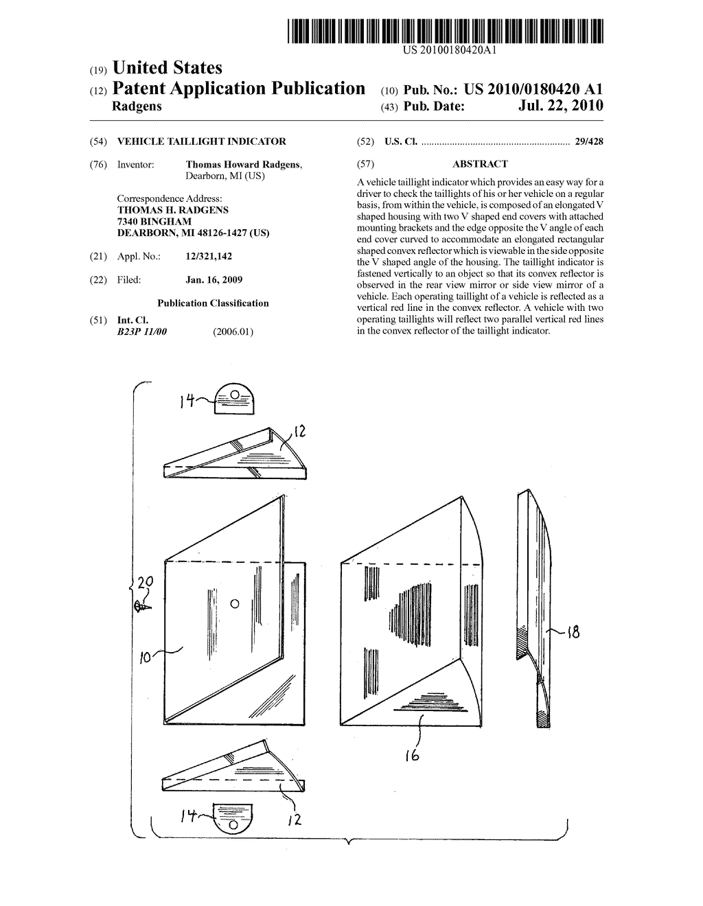 Vehicle taillight indicator - diagram, schematic, and image 01