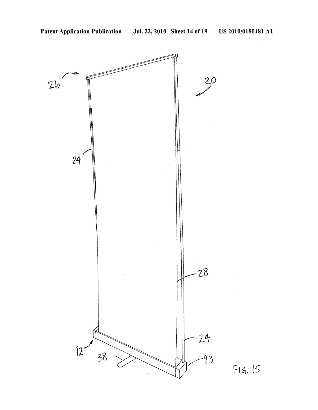 RETRACTABLE TWO-SIDED BANNER STAND - diagram, schematic, and image 15