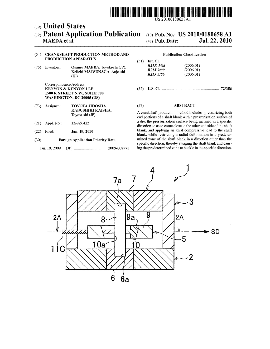 CRANKSHAFT PRODUCTION METHOD AND PRODUCTION APPARATUS - diagram, schematic, and image 01