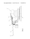 LEVER WITH HOUSING FOR SERVICE TOOL SUITABLE FOR MOUNTING AND DISMANTLING ACCESSORIES diagram and image