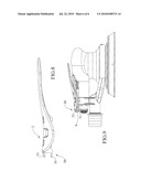 LEVER WITH HOUSING FOR SERVICE TOOL SUITABLE FOR MOUNTING AND DISMANTLING ACCESSORIES diagram and image