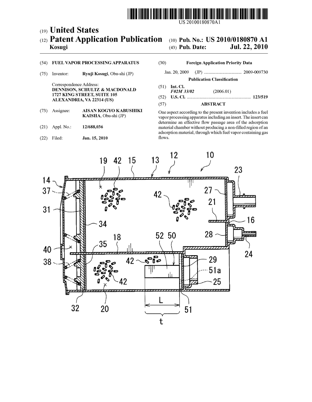 FUEL VAPOR PROCESSING APPARATUS - diagram, schematic, and image 01