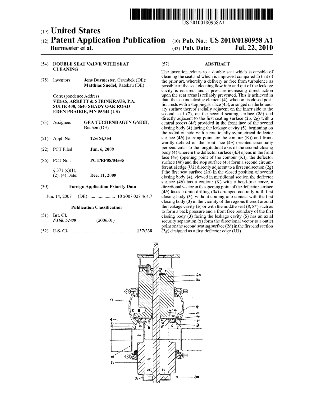 Double seat valve with seat cleaning - diagram, schematic, and image 01