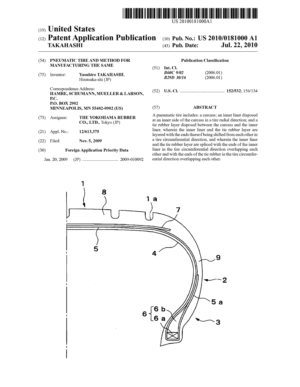 PNEUMATIC TIRE AND METHOD FOR MANUFACTURING THE SAME - diagram, schematic, and image 01