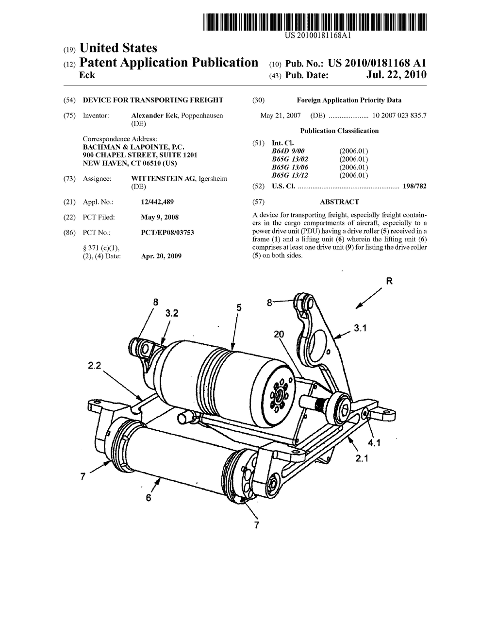 DEVICE FOR TRANSPORTING FREIGHT - diagram, schematic, and image 01