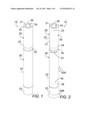 OUTDOOR SMOKING MATERIALS RECEPTACLE SIMULATING A CIGARETTE diagram and image