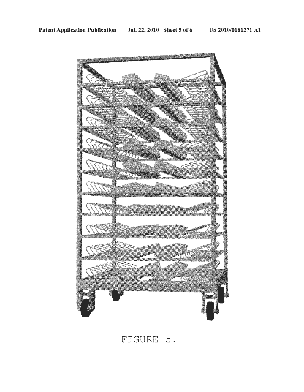 GRILL, TRAY AND CART SYSTEM TO FREEZE FOODS - diagram, schematic, and image 06