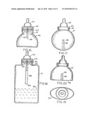 Fully vented wide rim nursing bottle with canted vent tube diagram and image