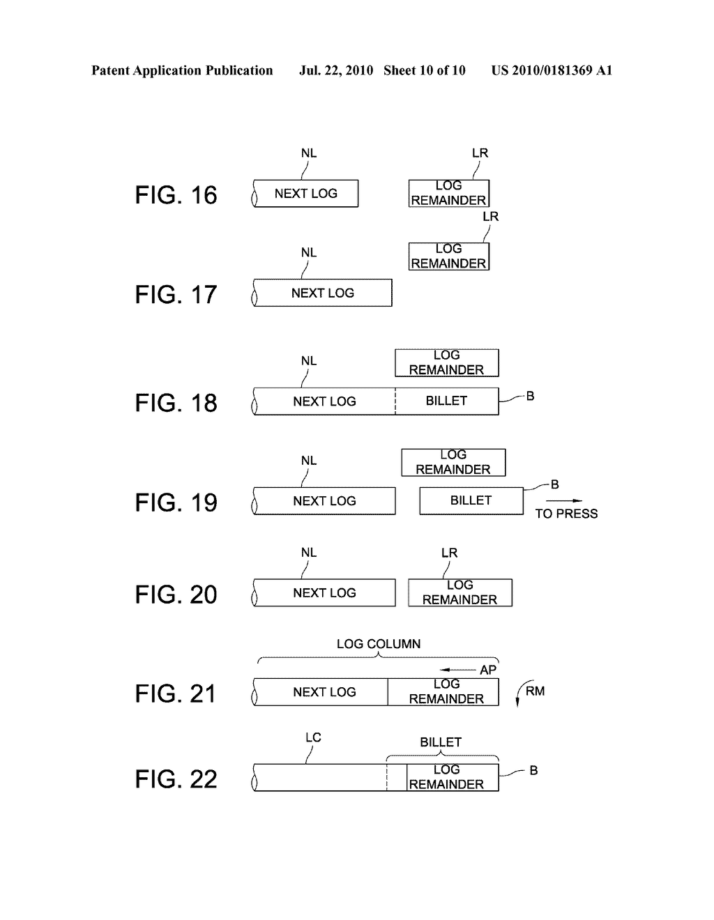 METHOD OF WELDING HEATED LOG SEGMENTS IN AN ALUMINUM EXTRUSION PROCESS - diagram, schematic, and image 11