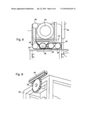 DEVICE FOR MOVING OBJECTS, INTENDED IN PARTICULAR FOR LUGGAGE IN A HOLD OF AN AIRCRAFT diagram and image