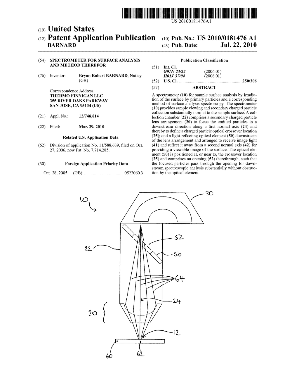 Spectrometer for Surface Analysis and Method Therefor - diagram, schematic, and image 01