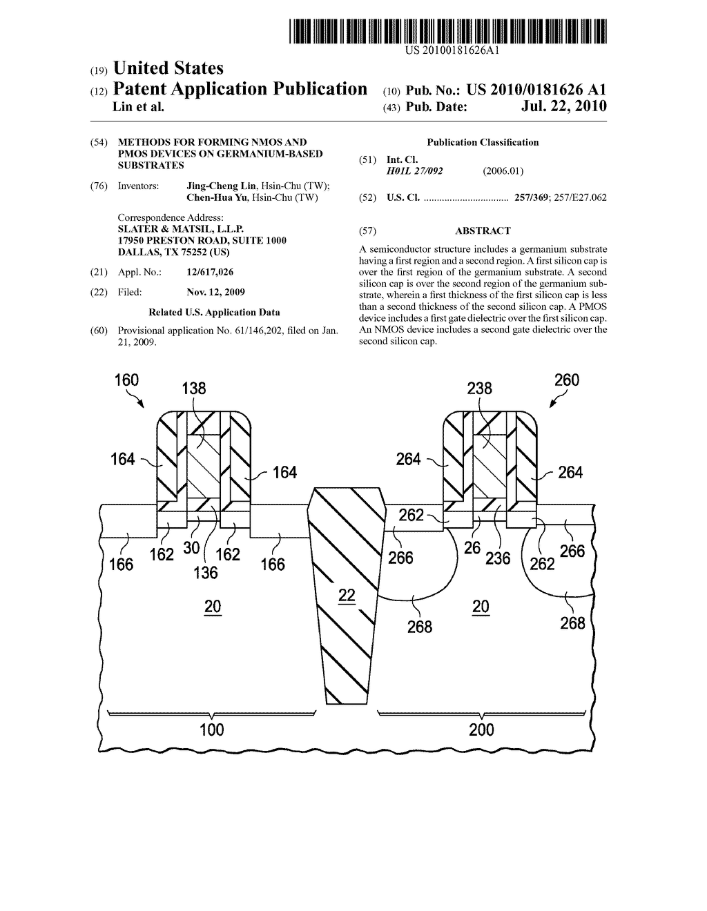 Methods for Forming NMOS and PMOS Devices on Germanium-Based Substrates - diagram, schematic, and image 01