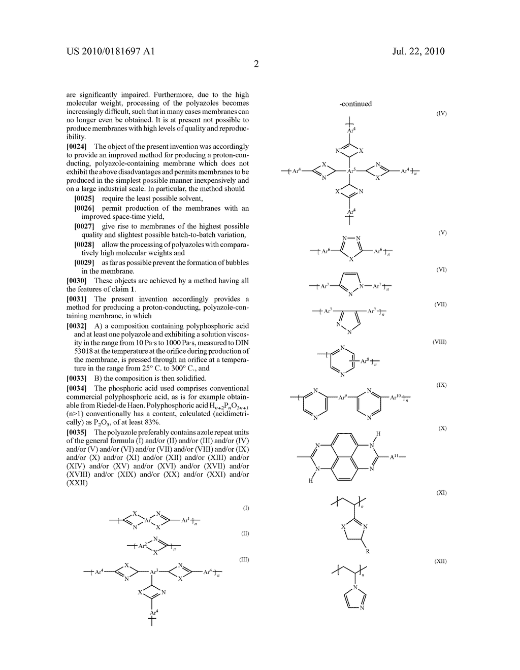 PROCESS FOR PRODUCING A PROTON-CONDUCTING, POLYAZOLE-CONTAINING MEMBRANE - diagram, schematic, and image 03