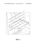 REFRIGERATOR SHELF WITH GLASS RECEIVING SLOT diagram and image