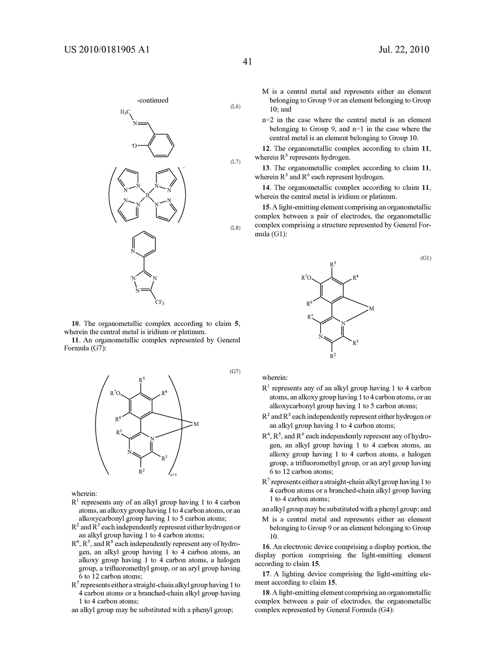 Organometallic Complex, and Light-Emitting Element, Light-Emitting Device, Electronic Device, and Lighting Device Using the Organometallic Complex - diagram, schematic, and image 71