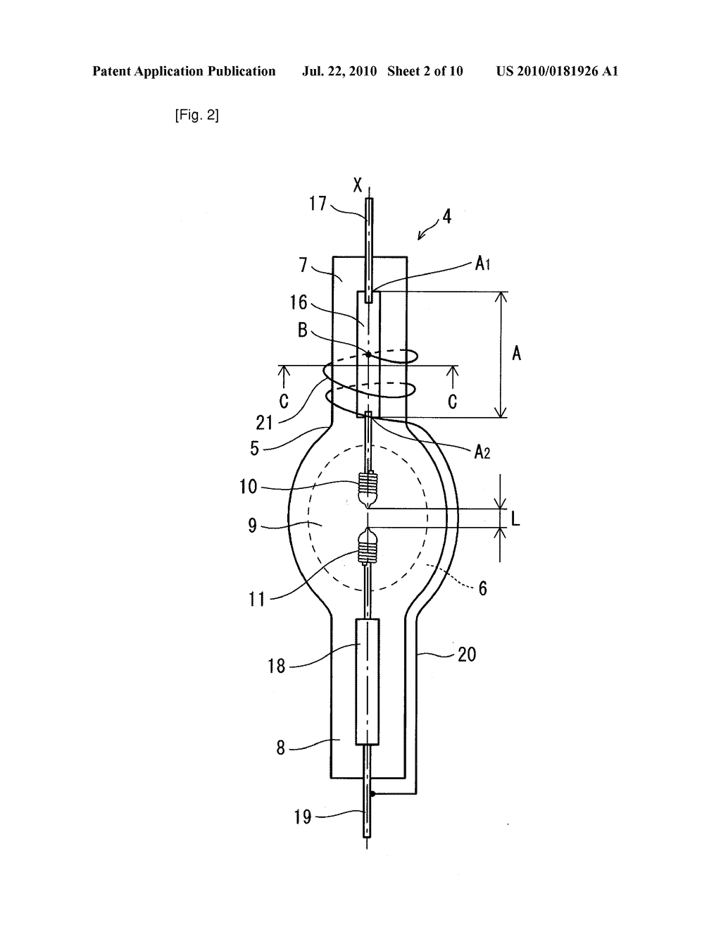 HIGH-PRESSURE DISCHARGE LAMP SYSTEM AND PROJECTOR USING THE SAME - diagram, schematic, and image 03