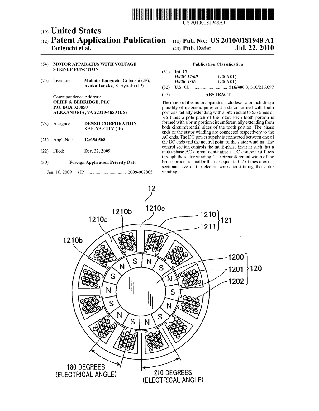 Motor apparatus with voltage step-up function - diagram, schematic, and image 01