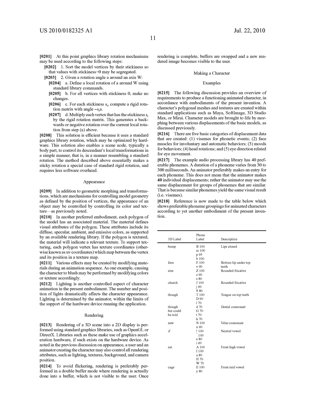 APPARATUS AND METHOD FOR EFFICIENT ANIMATION OF BELIEVABLE SPEAKING 3D CHARACTERS IN REAL TIME - diagram, schematic, and image 19