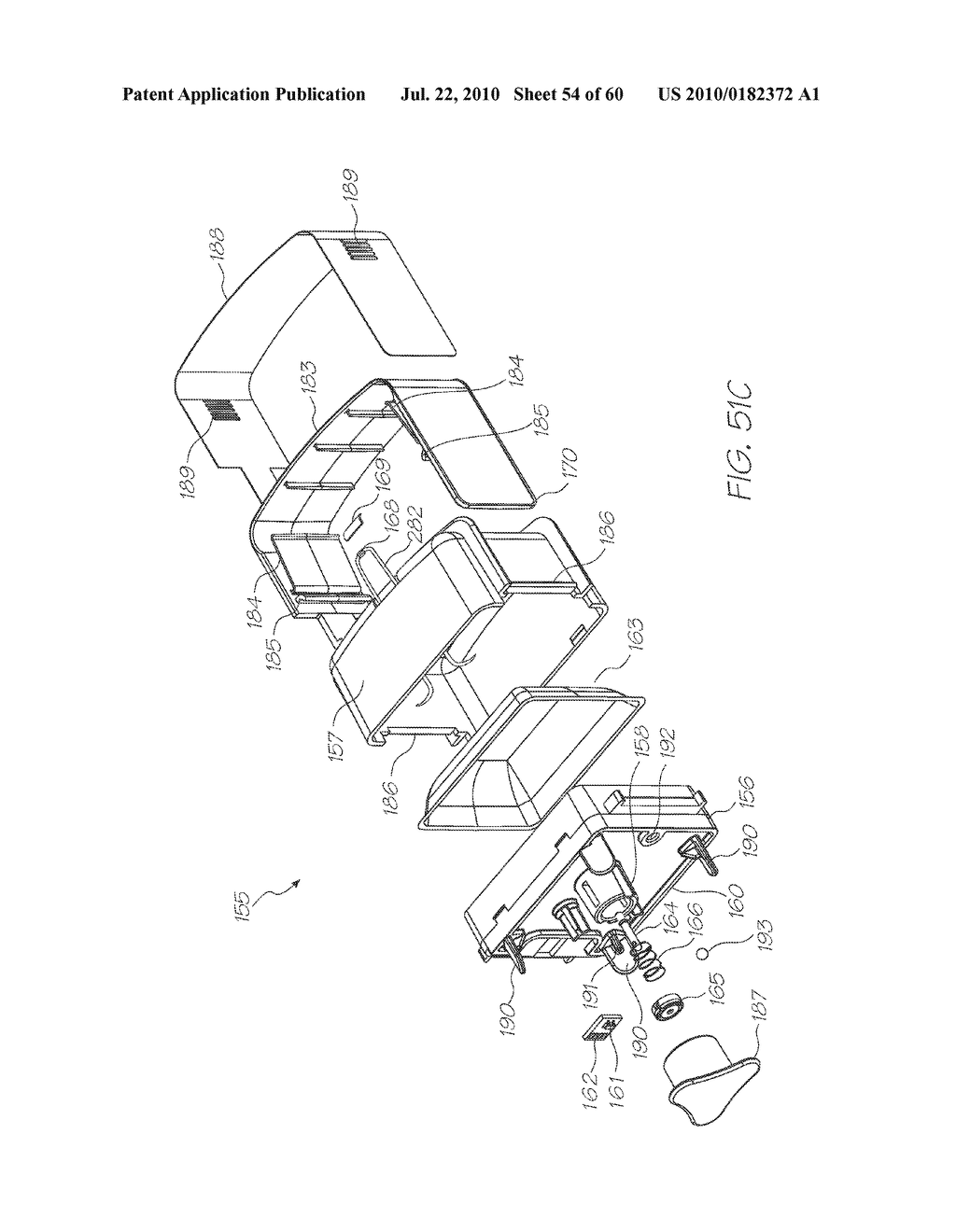 INKJET PRINT ENGINE HAVING PRINTER CARTRIDGE INCORPORATING MAINTENANCE ASSEMBLY AND CRADLE UNIT INCORPORATING MAINTENANCE DRIVE ASSEMBLY - diagram, schematic, and image 55