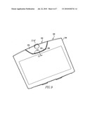 HANDHELD ELECTRONIC DEVICE HAVING HIDDEN OPENINGS OFFSET FROM AN AUDIO SOURCE diagram and image