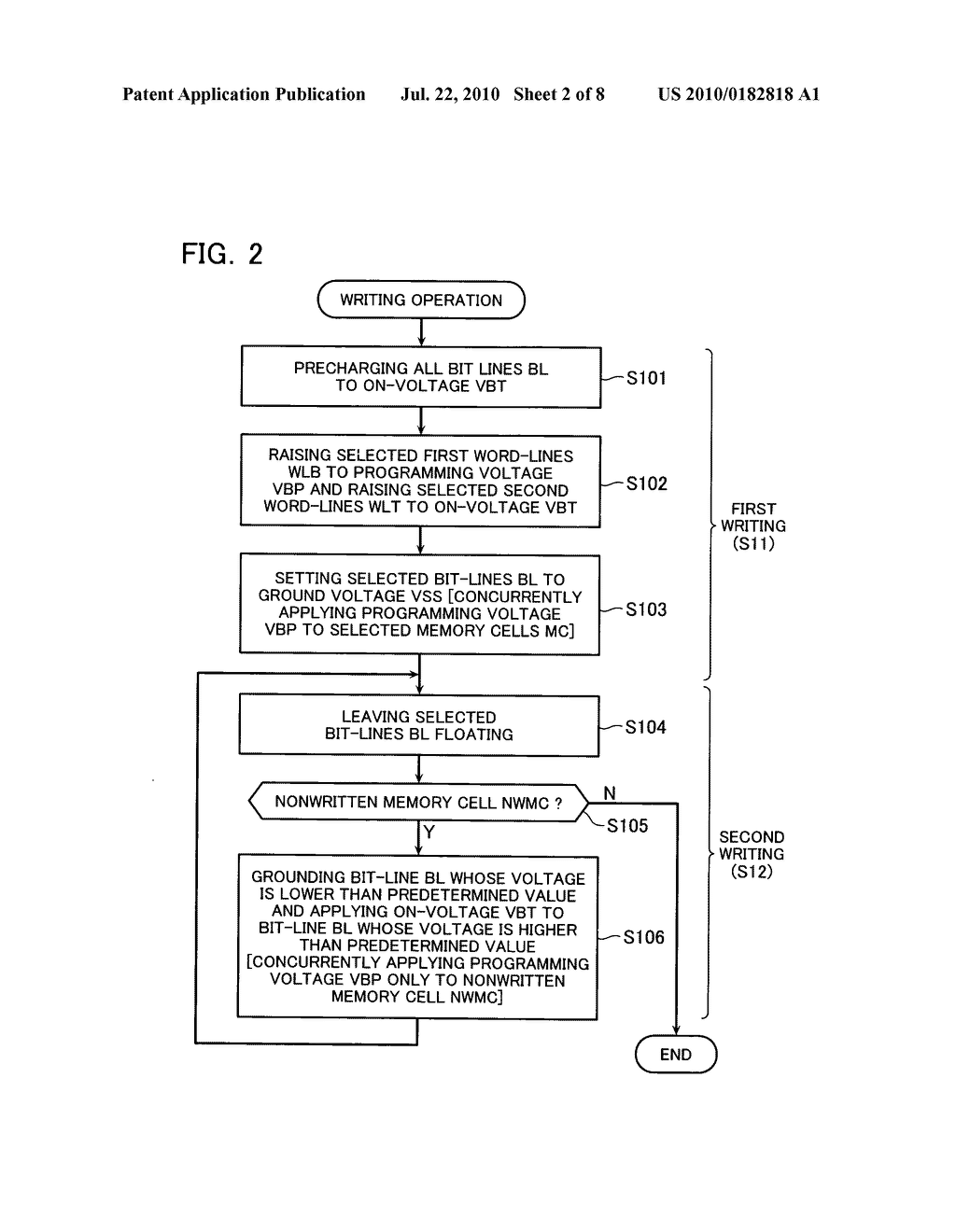 Non-volatile semiconductor memory device and method of writing data therein - diagram, schematic, and image 03