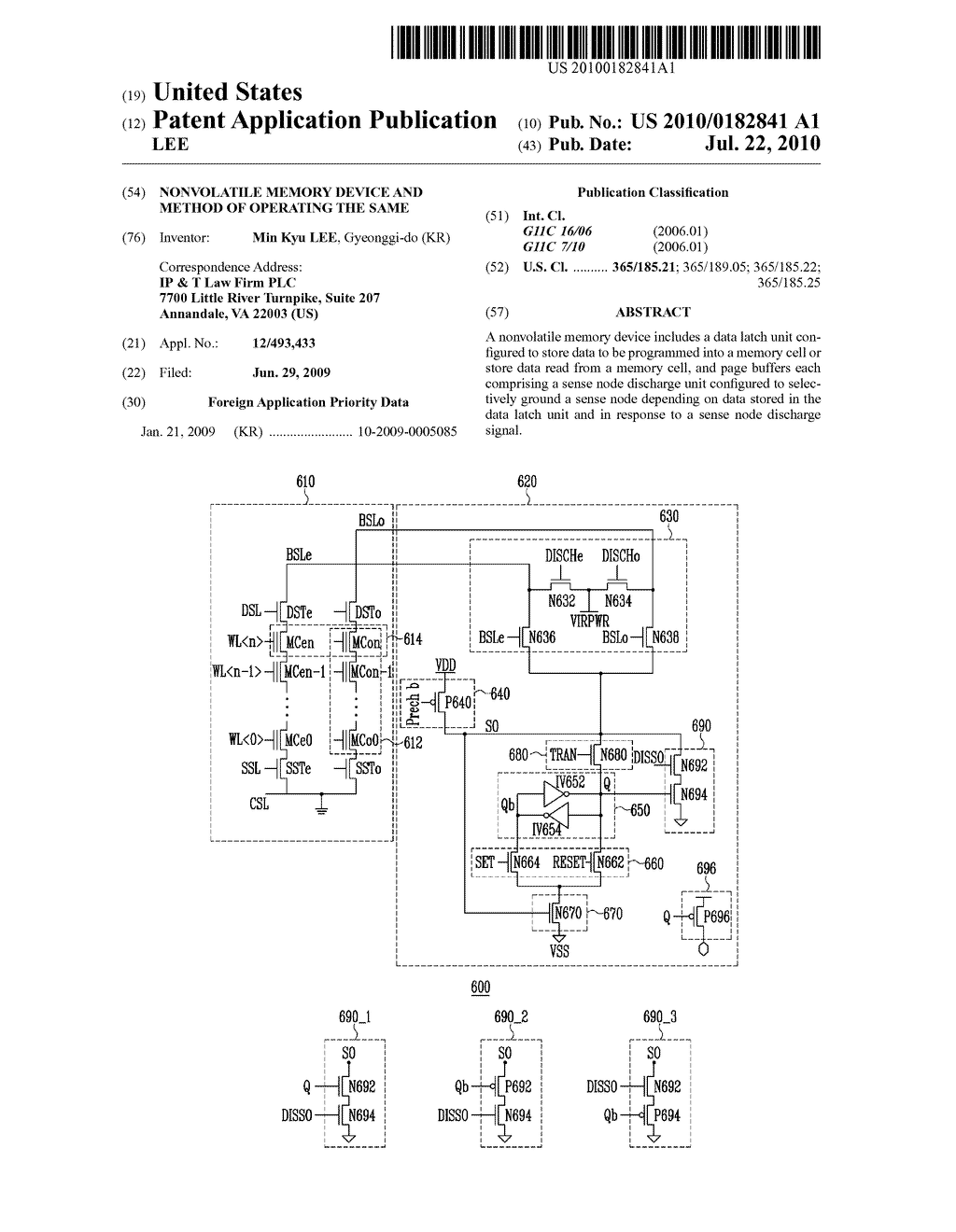 NONVOLATILE MEMORY DEVICE AND METHOD OF OPERATING THE SAME - diagram, schematic, and image 01