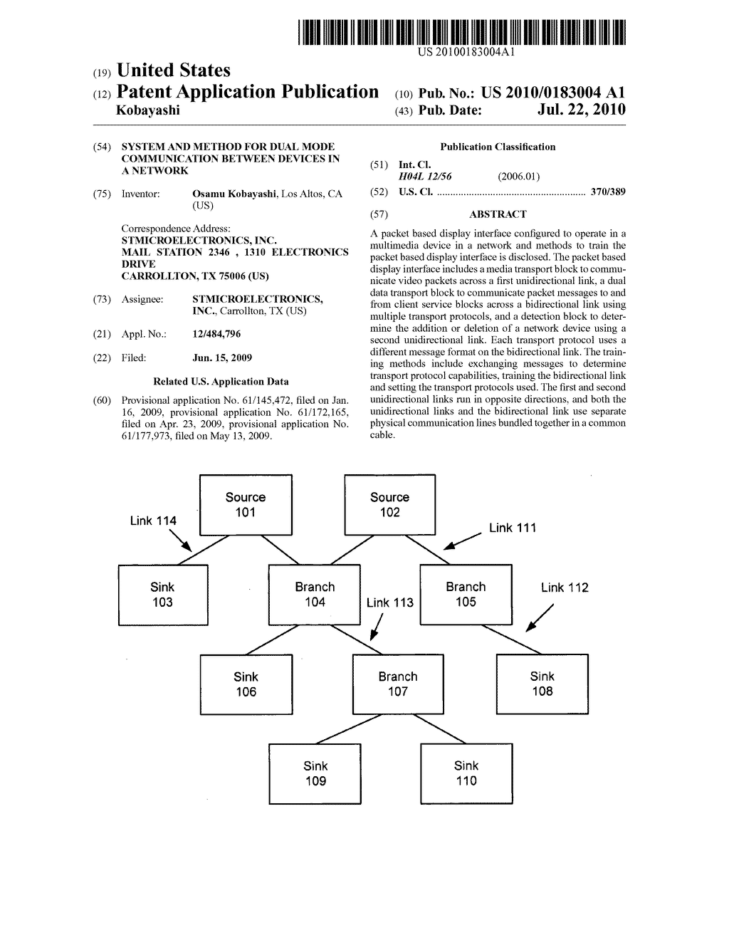 SYSTEM AND METHOD FOR DUAL MODE COMMUNICATION BETWEEN DEVICES IN A NETWORK - diagram, schematic, and image 01