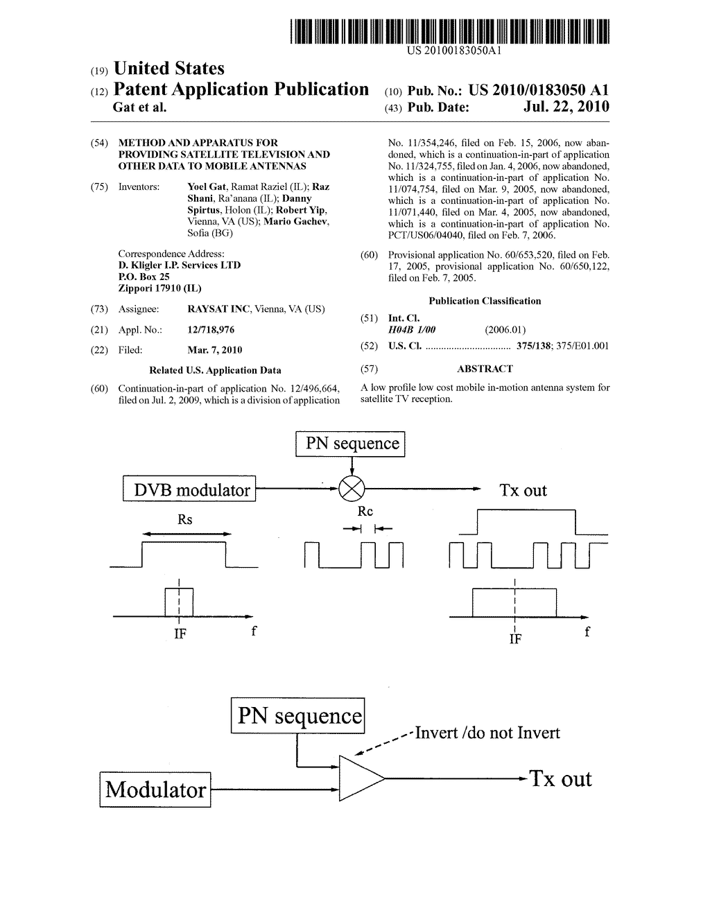 Method and Apparatus for Providing Satellite Television and Other Data to Mobile Antennas - diagram, schematic, and image 01