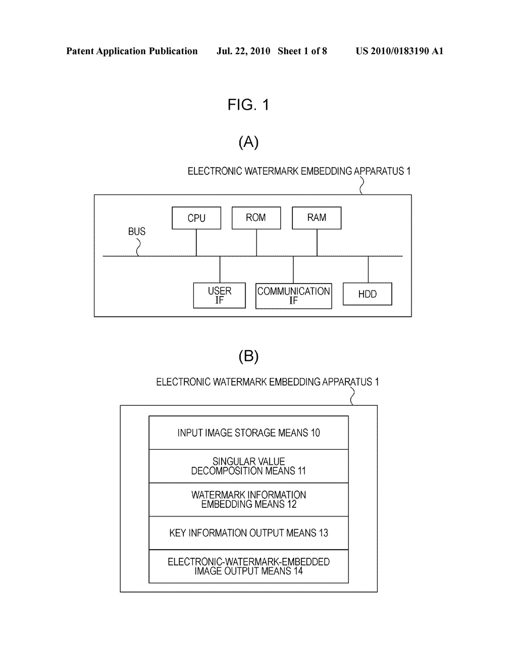 ELECTRONIC WATERMARK EMBEDDING APPARATUS AND METHOD AND ELECTRONIC WATERMARK DETECTING APPARATUS AND METHOD - diagram, schematic, and image 02