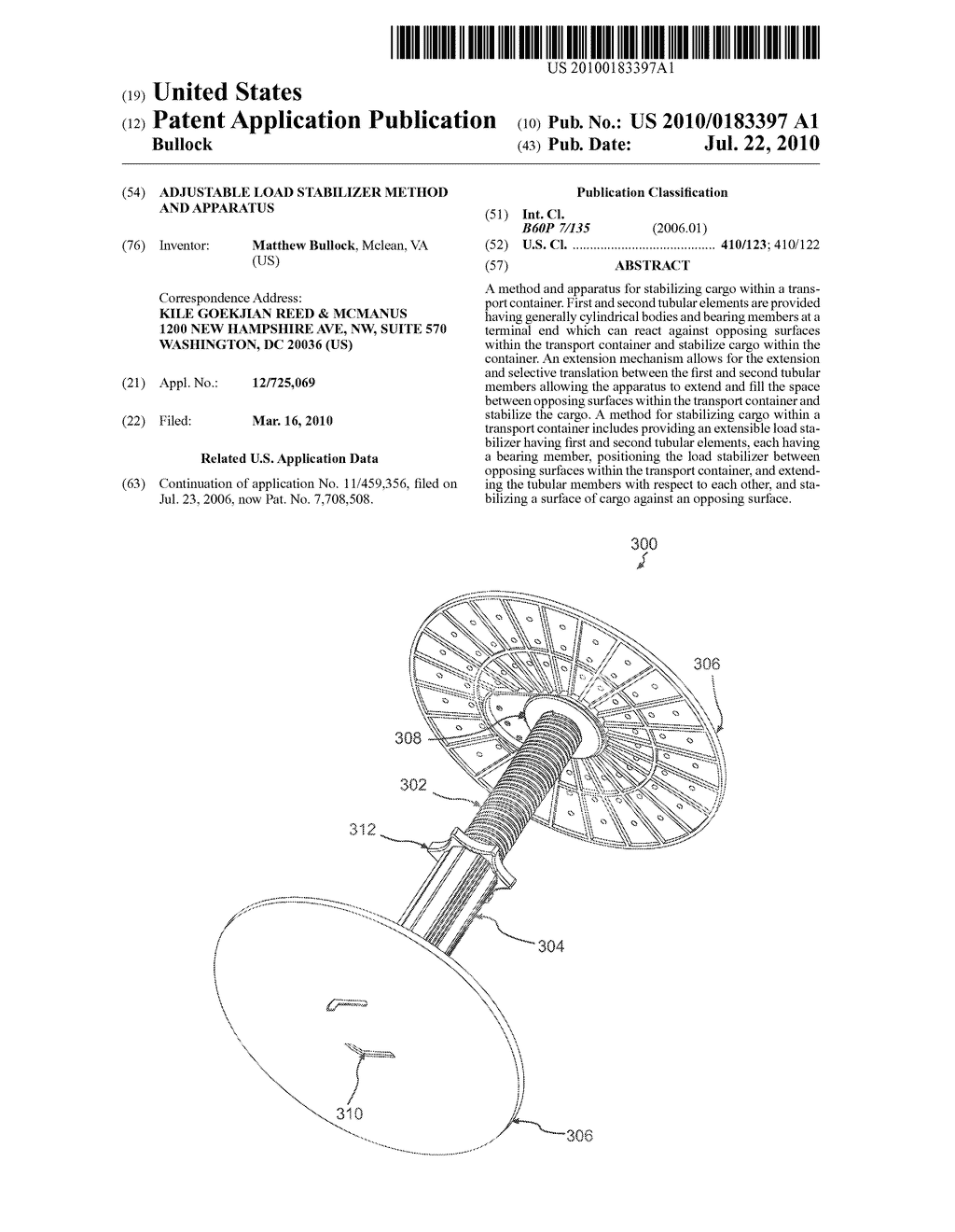 Adjustable Load Stabilizer Method and Apparatus - diagram, schematic, and image 01