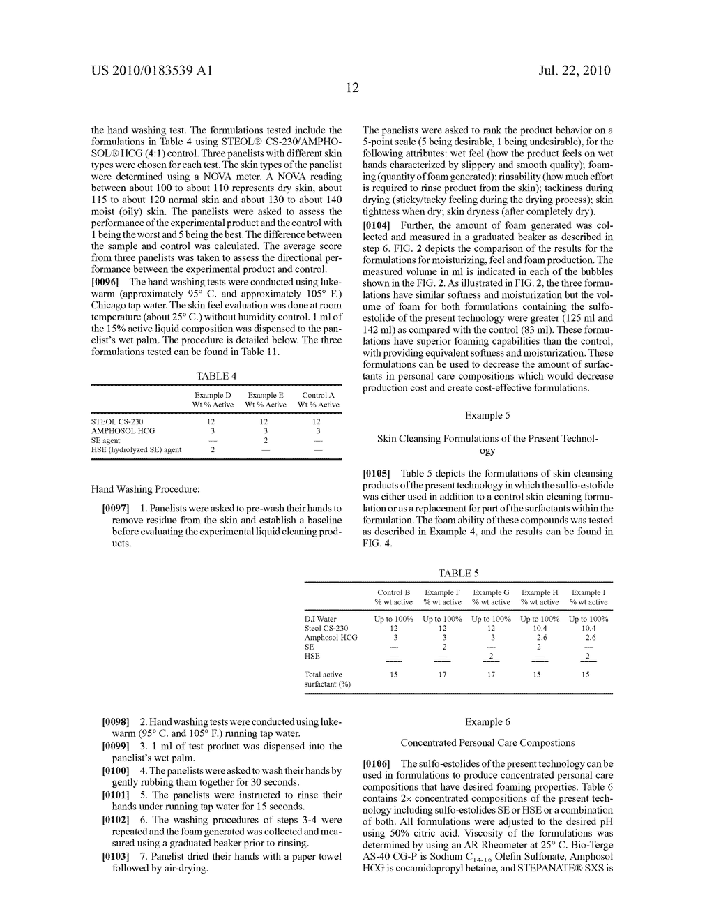 Personal Care Compositions of Sulfonated Estolides and Other Derivatives of Fatty Acids and Uses Thereof - diagram, schematic, and image 18