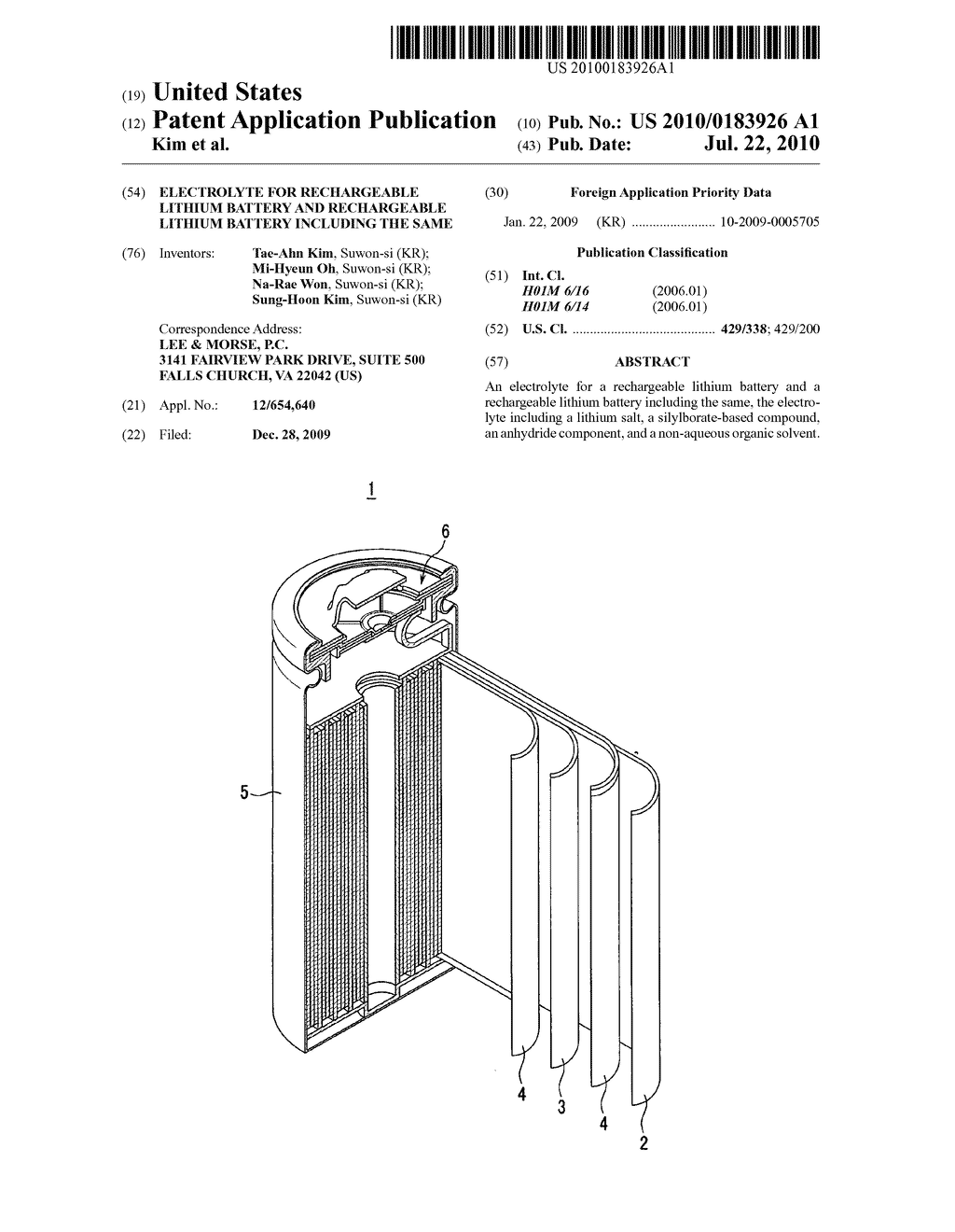 Electrolyte for rechargeable lithium battery and rechargeable lithium battery including the same - diagram, schematic, and image 01