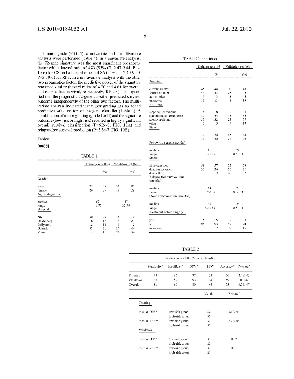 PROGNOSTIC GENE EXPRESSION SIGNATURE FOR NON SMALL CELL LUNG CANCER PATIENTS - diagram, schematic, and image 20